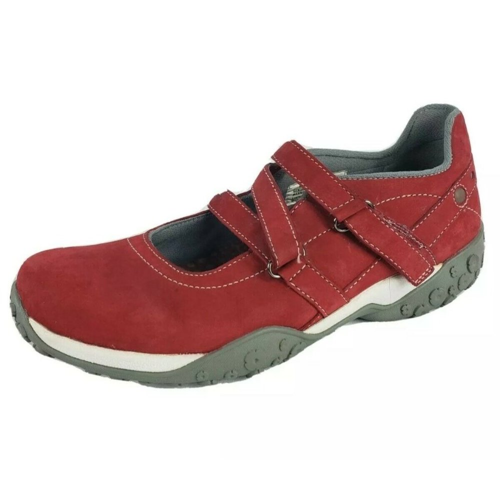 Timberland Women’s Red Leather Mary Jane Shoes 8M
